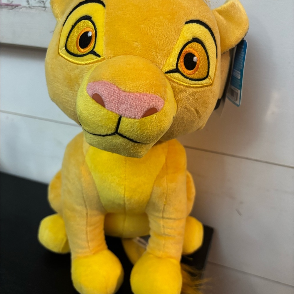 Disney Yellow and Pink Stuffed Simba Plush